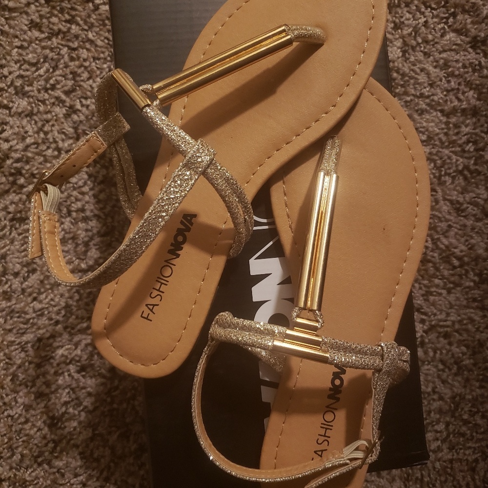Gold sandals
